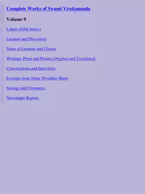 Complete Works of Swami Vivekananda Book Volume 9 PDF
