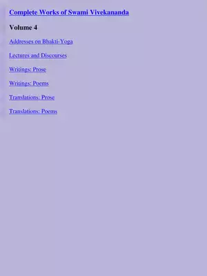 Complete Works of Swami Vivekananda Book Volume 4