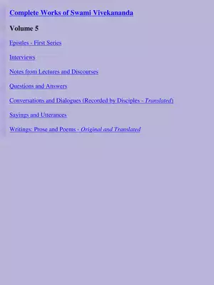Complete Works of Swami Vivekananda Book Volume 5 PDF