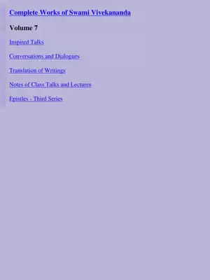 Complete Works of Swami Vivekananda Book Volume 7 PDF