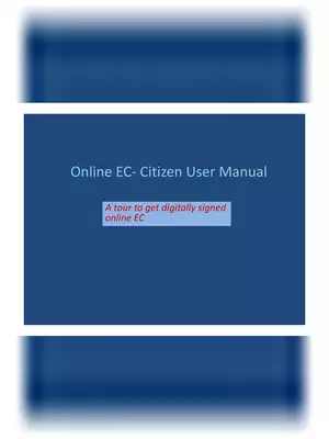 karnataka Encumbrance Certificate User Manual