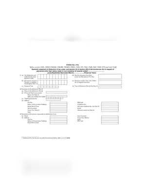 Form No-27Q Quarterly statement of Deduction of Tax