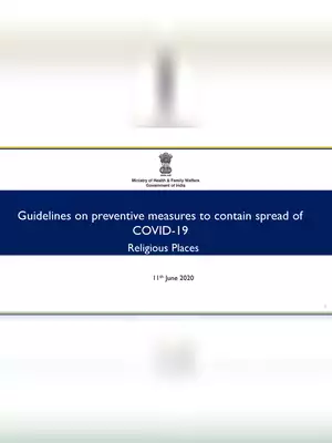 Guidelines for Religious Places to Contain Spread of COVID-19