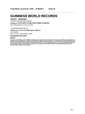 Guinness Book of World Record 2017