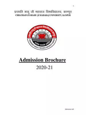 Kanpur University Admission Brochure 2020-21
