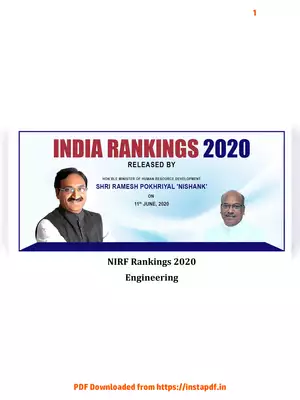 NIRF Rankings 2020 (Engineering)
