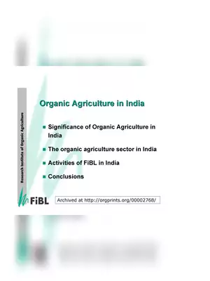 Organic Farming & Agriculture in India