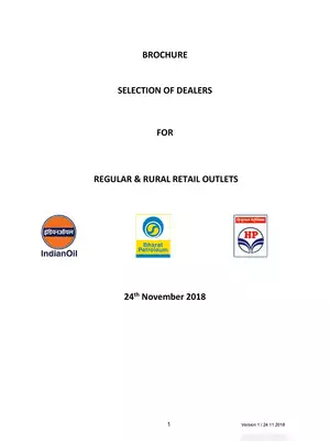Petrol Pump Retail Outlet Guidelines Brochure