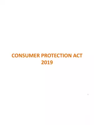 Consumer Protection (CPA) Amendment Act, 2019