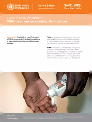 Hand Sanitizer Gel Formulation by WHO