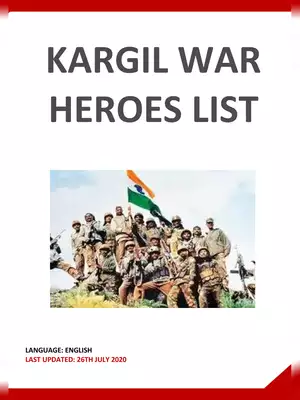 Kargil War Heroes/Saheed List with Photo