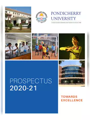 Pondicherry University Admission Prospectus 2020-21