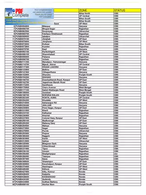 Punjab National Bank IFSC Code List PDF