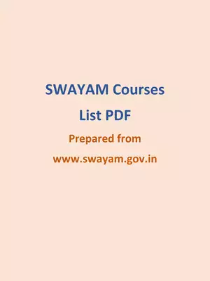 Swayam Courses List