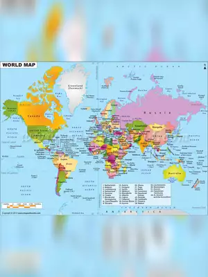 World Map Countries and 7 Continents