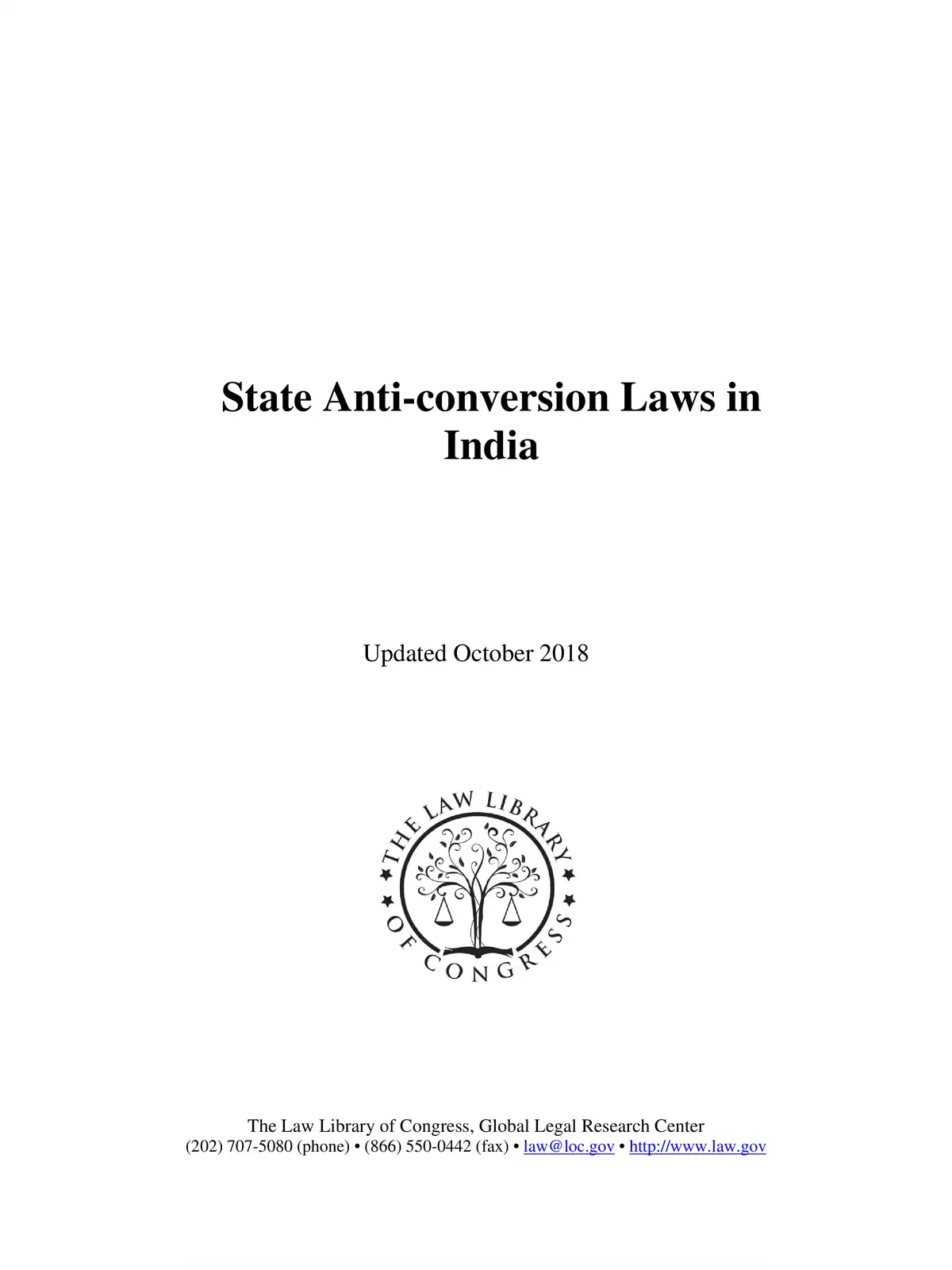 State Anti-Conversion Laws in India