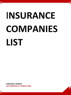Insurance Companies List