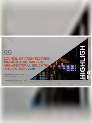 Minimum Standards of Architectural Education, Regulations 2020 