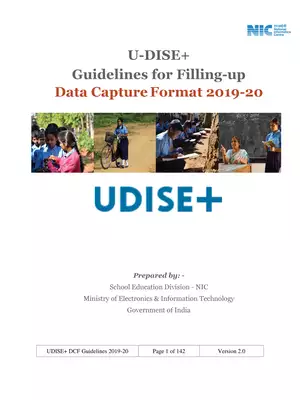 UDISE Guidelines Form 2019-20
