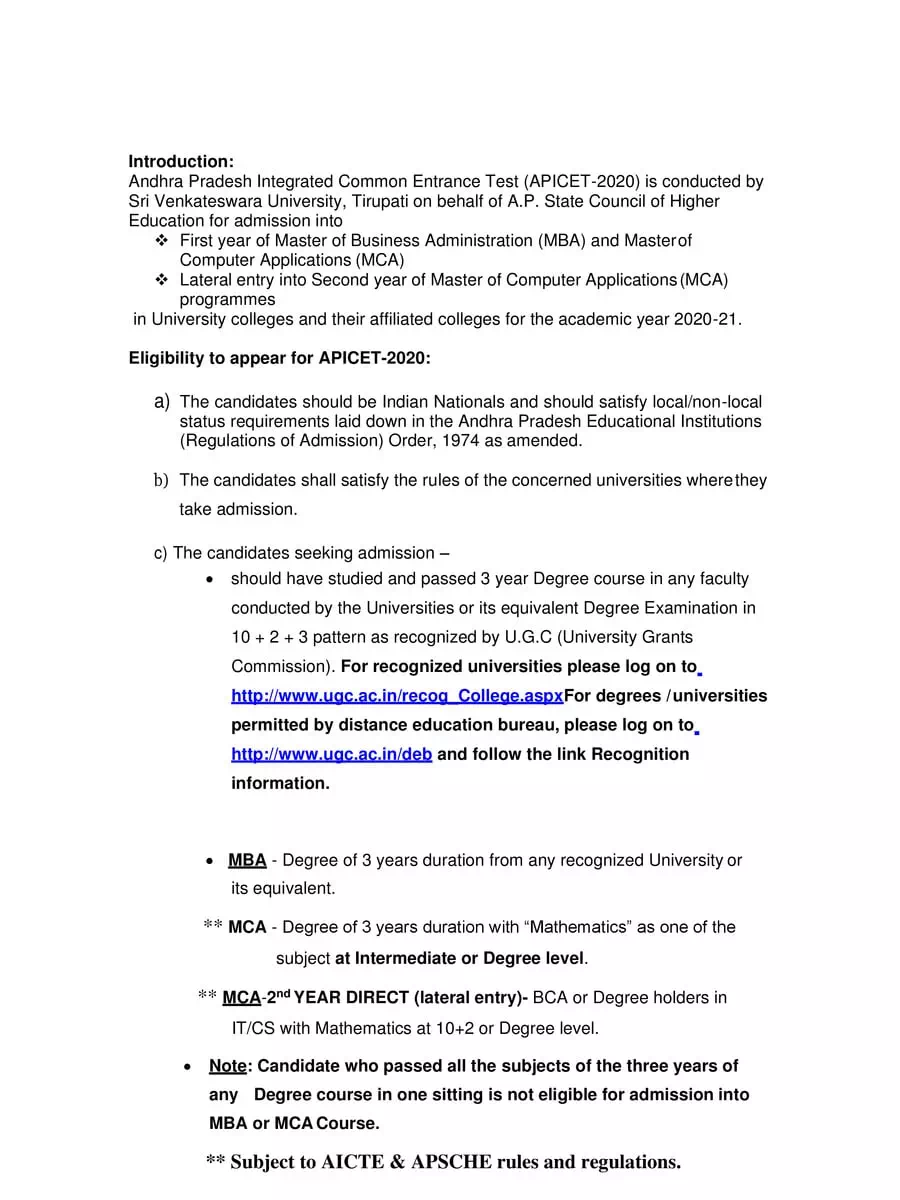 2nd Page of APICET 2020 Syllabus PDF