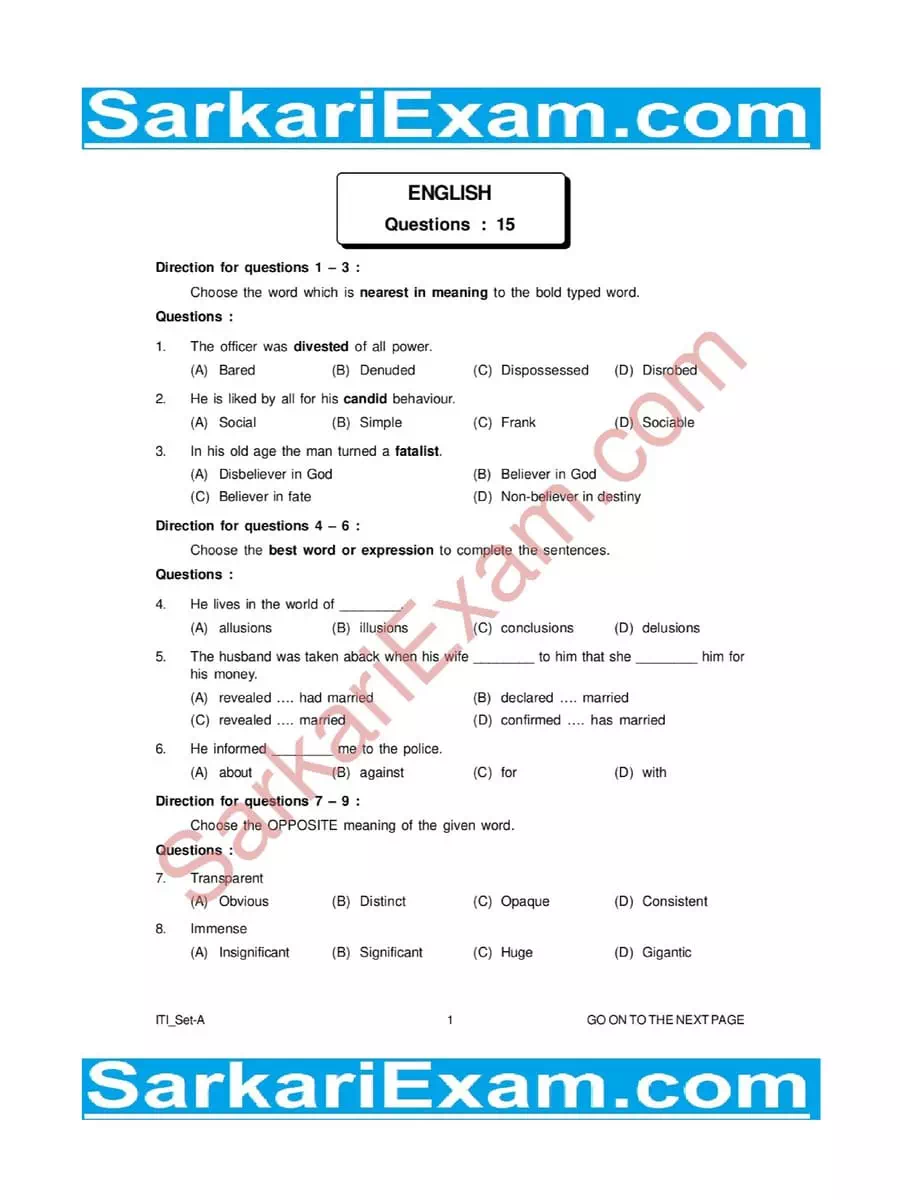 2nd Page of BIS Scientists Previous Year Question Paper 2016 PDF