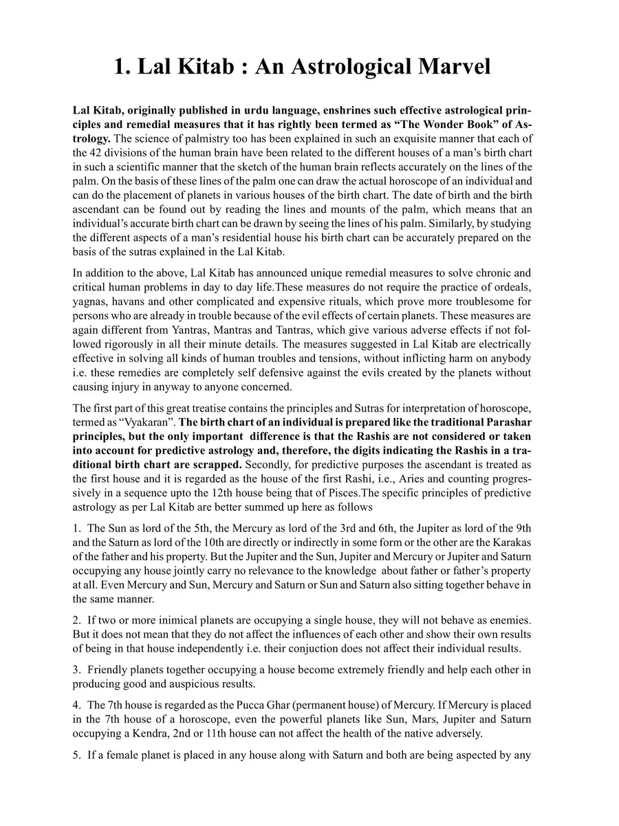2nd Page of Lal Kitab PDF