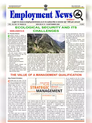 Employment Newspaper Second Week of September 2020