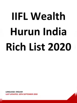 IIFL Wealth Hurun India Rich List 2020