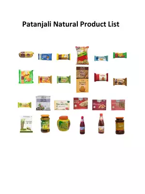 Patanjali Natural Products List PDF