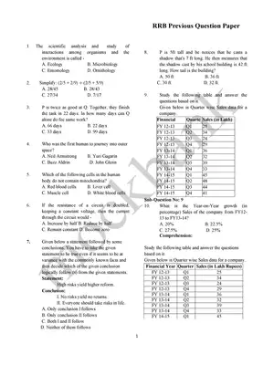 Railway Exam Question Paper with Answer 2016