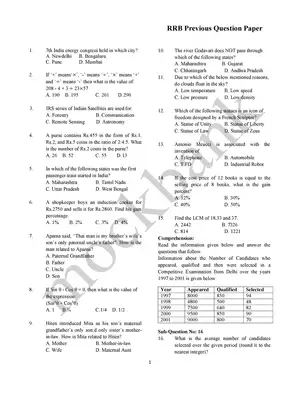 Railway NTPC Exam Question Paper with Answer 2016