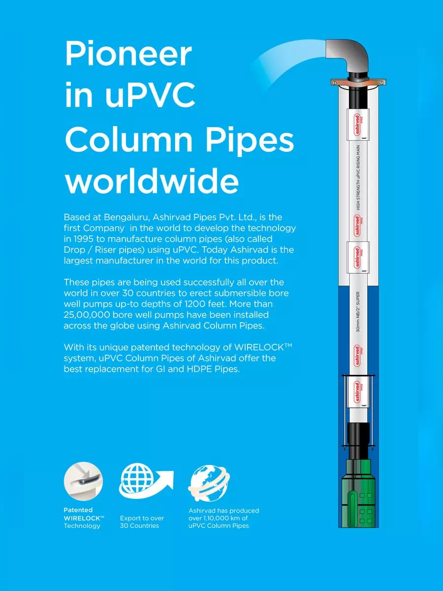 2nd Page of Ashirvad UPVC Pipes Brochure PDF