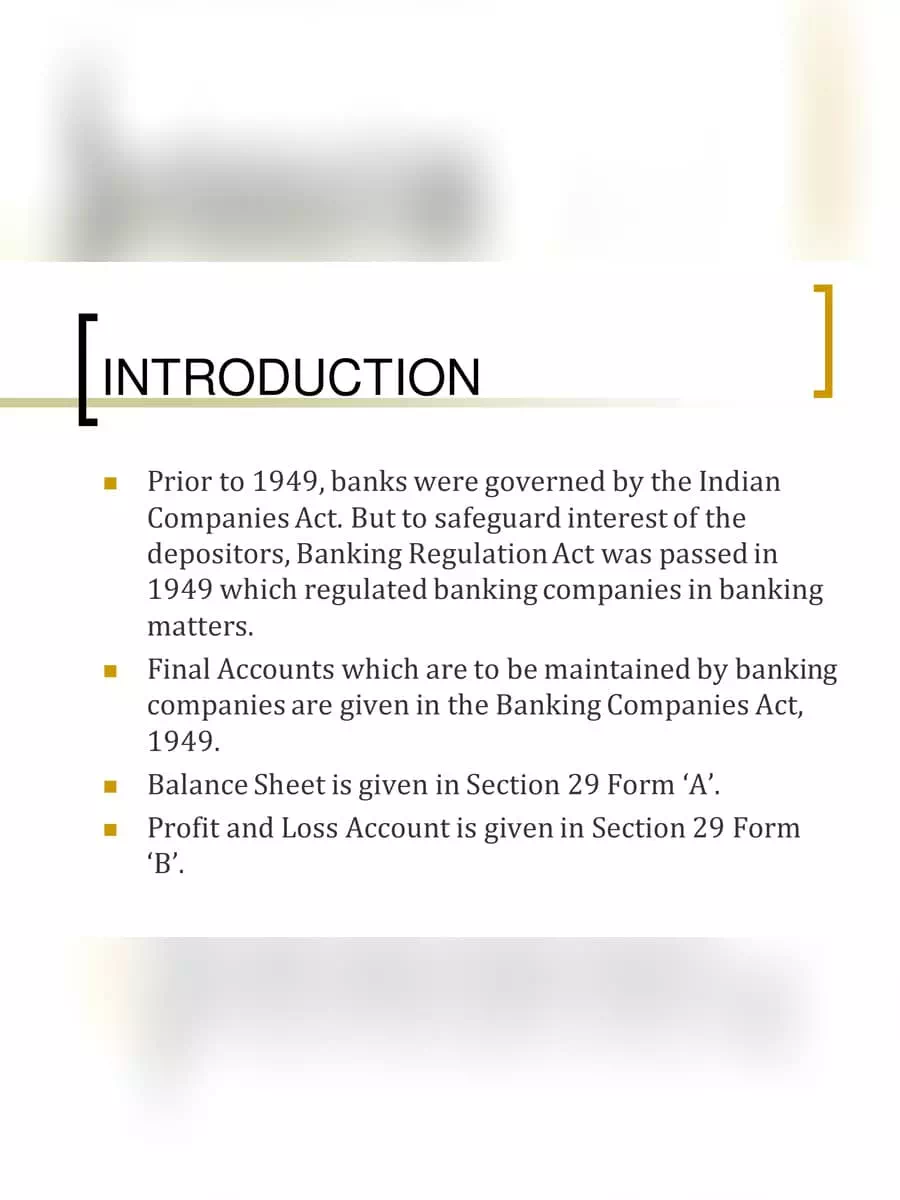 2nd Page of Final Accounts of Banking Companies Schedule PDF