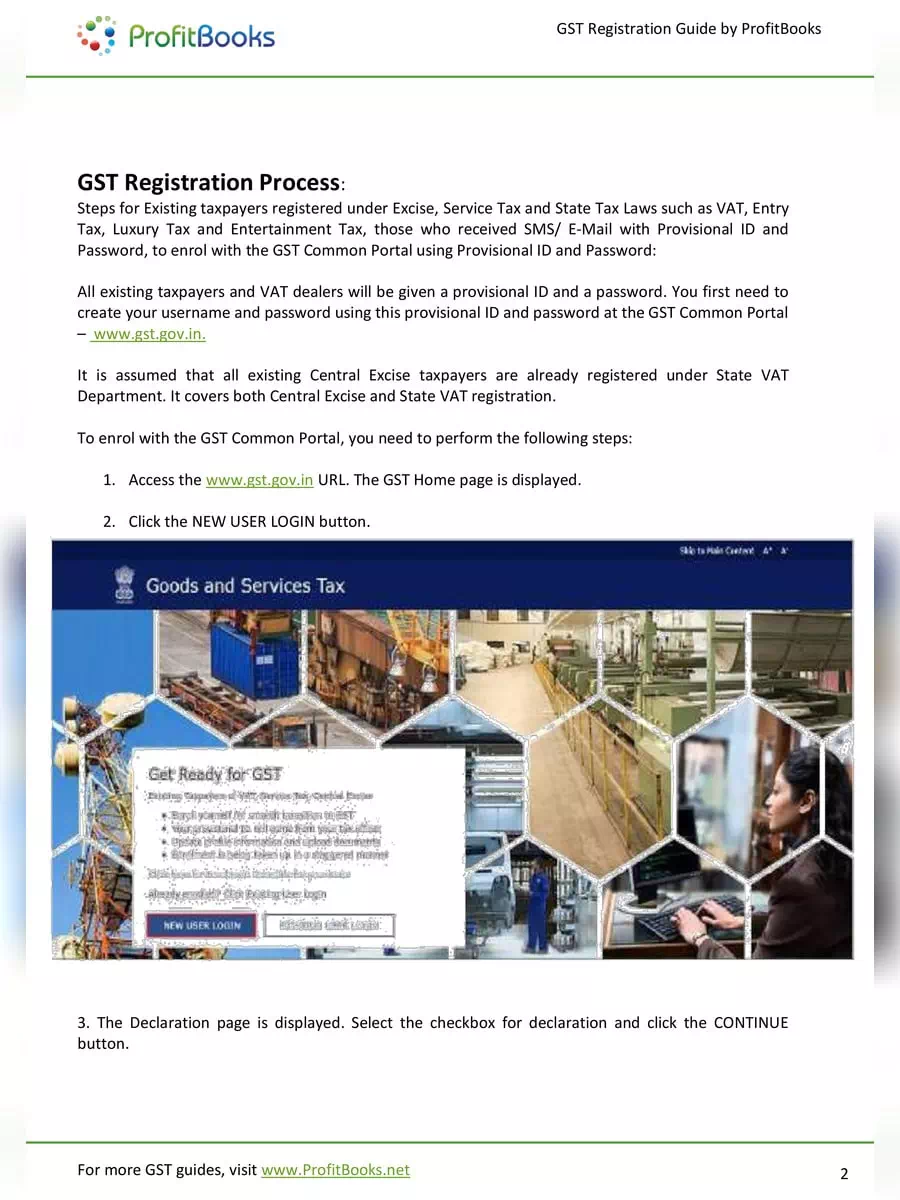2nd Page of GST Registration Process PDF
