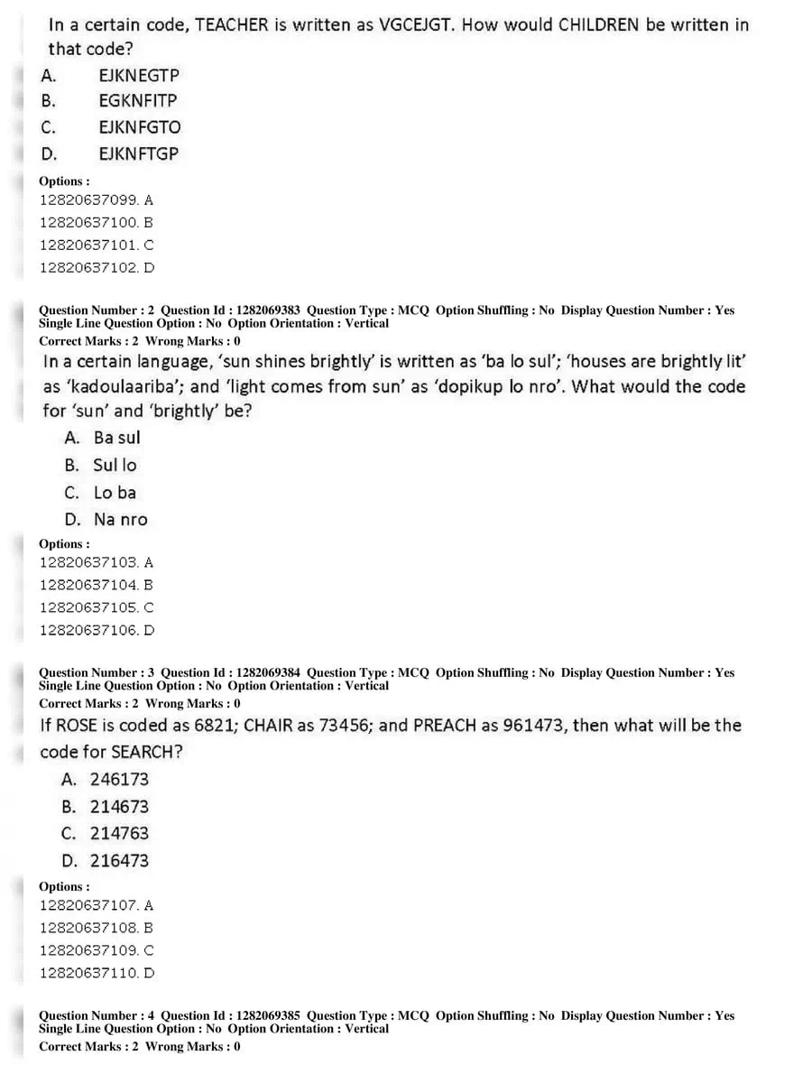 2nd Page of JNU Previous Year Question Paper 2019 PDF