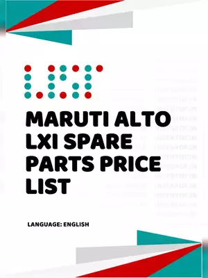 Maruti Alto LXI Spare Parts Price List