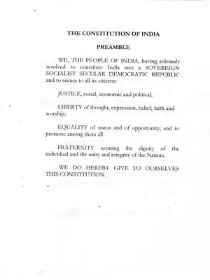 Preamble of Indian Constitution PDF