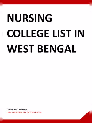 West Bengal Nursing Colleges List