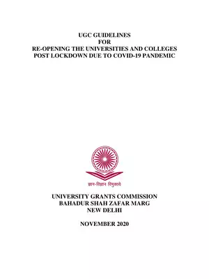 UGC Guidelines for Re-opening of University