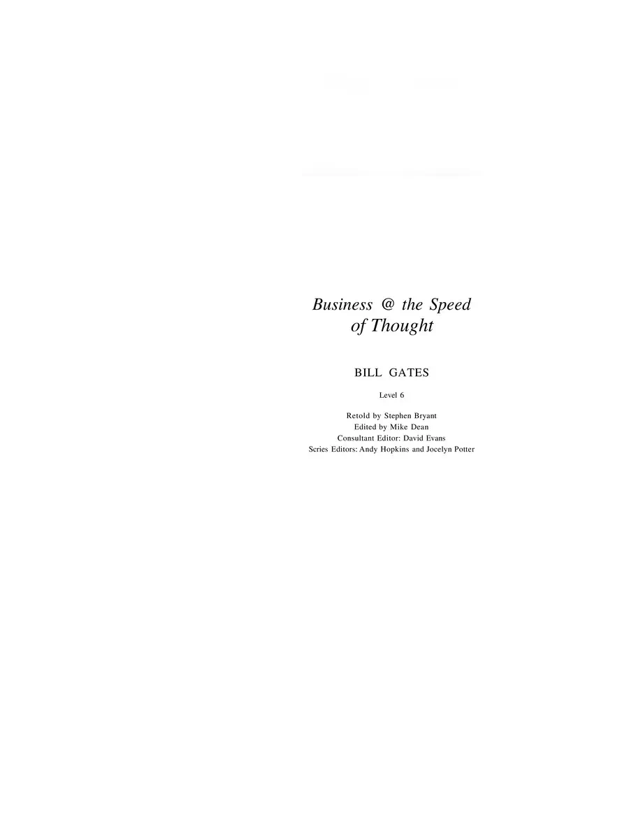 2nd Page of Business and The Speed of Thought PDF