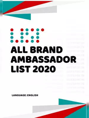 All Brand Ambassador List 2020