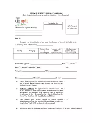 AP Housing Application Form