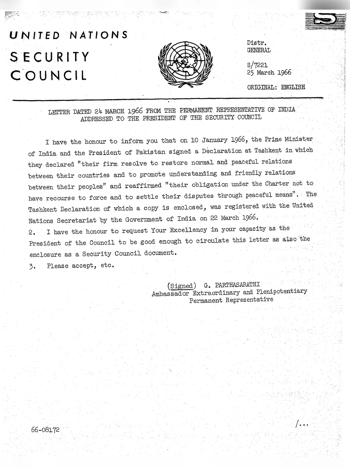 Tashkent Declaration 1966