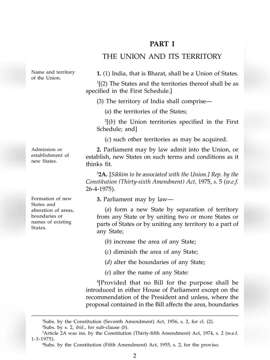 2nd Page of Article of Indian Constitution PDF