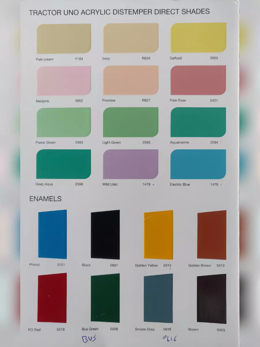 2nd Page of Asian Paints Colour Shade Card PDF