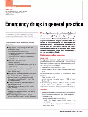 Emergency Drugs List