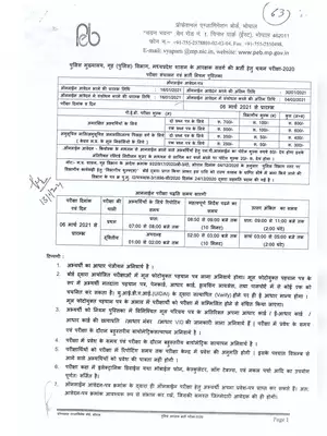 MP Police Constable Vacancy Notification  2021 Hindi