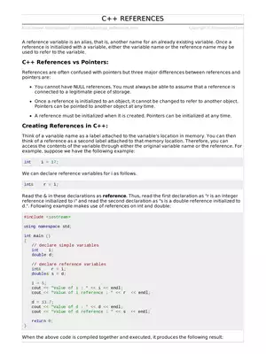 Reference Variable in C++