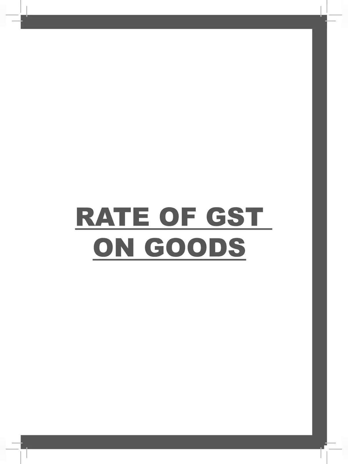 GST Rates List Item Wise
