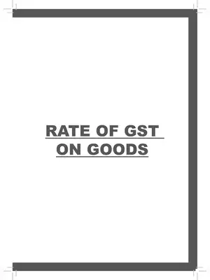 GST Rates List Item Wise